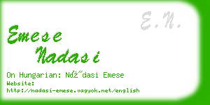 emese nadasi business card